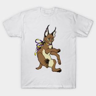 Nonbinary Pride Caracal (Enby Floppa) T-Shirt